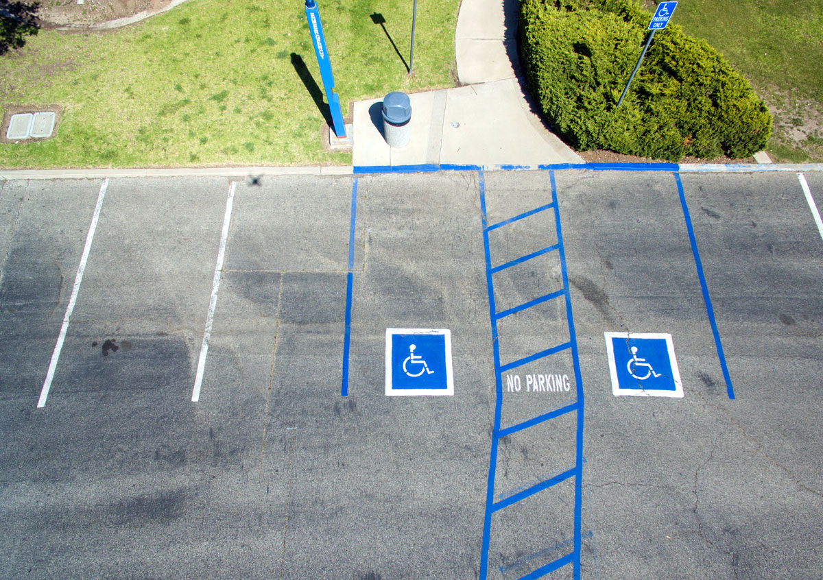 accessibility - accessible parking lot